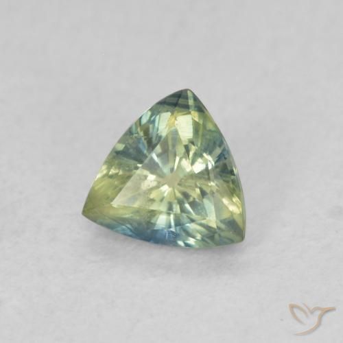 0.54 ct Multicolor Sapphire Stone, Natural Sapphire in Trillion Facet Shape for Sale