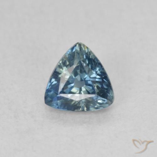 0.50ct Natural Teal Sapphire, Trillion, VS