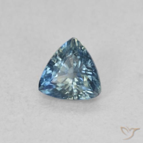 0.50 ct Multicolor Sapphire Stone, Natural Sapphire in Trillion Facet Shape for Sale