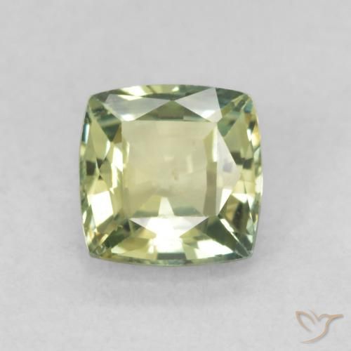 0.79ct Natural Earthy Green Sapphire, Cushion, VVS-VS