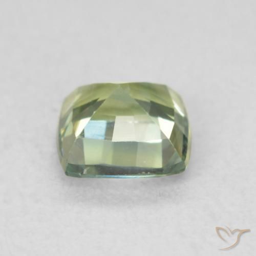 Sapphire Gemstone in 5 x 5 mm (calibrated) Size for Sale, Sapphire Stone in Earthy Green Color