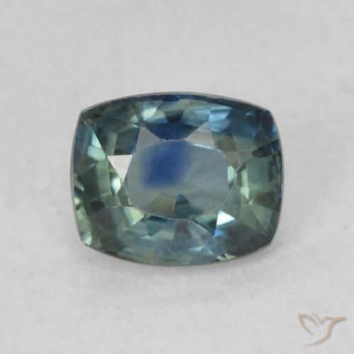 0.79ct Natural Very Light Blue Sapphire, Cushion, VVS-VS