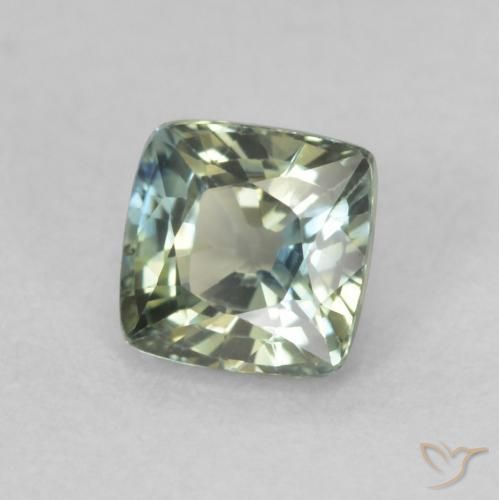 0.75 ct Multicolor Sapphire Stone, Natural Sapphire in Cushion-Cut Shape for Sale