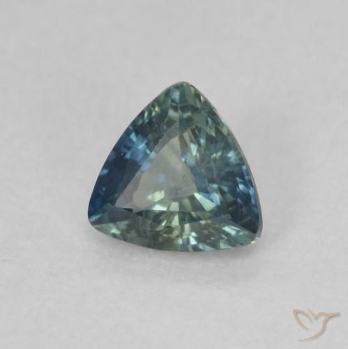 0.48 ct Multicolor Sapphire Stone, Natural Sapphire in Trillion Facet Shape for Sale