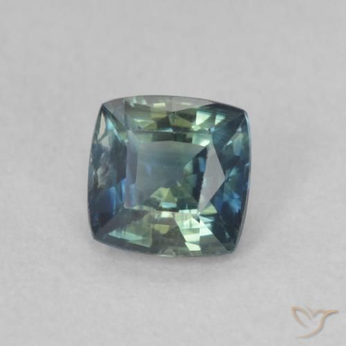 0.53 ct Blue Sapphire Stone, Natural Sapphire in Cushion-Cut Shape for Sale