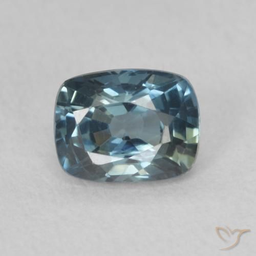 0.70ct Natural Teal Sapphire, Cushion, VVS-VS
