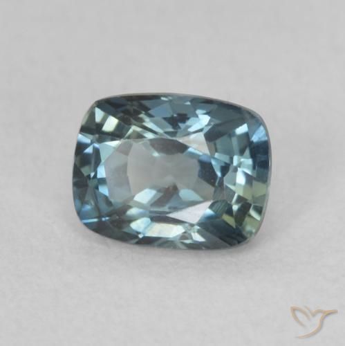 0.70 ct Multicolor Sapphire Stone, Natural Sapphire in Cushion-Cut Shape for Sale