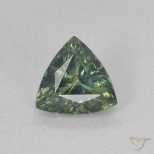 0.52ct Natural Green Sapphire, Trillion, VVS-VS