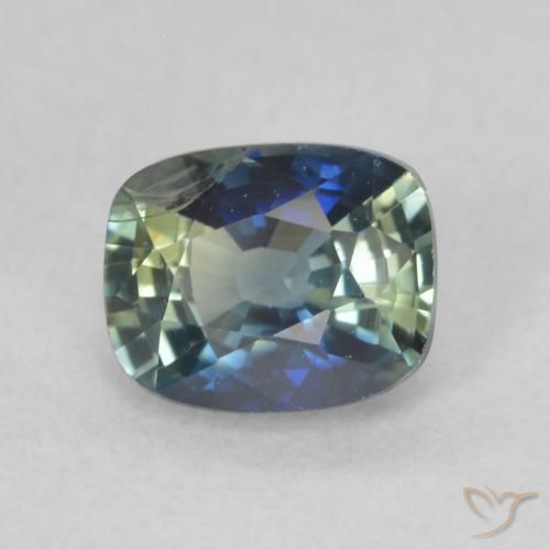 0.60 ct Multicolor Sapphire Stone, Natural Sapphire in Cushion-Cut Shape for Sale