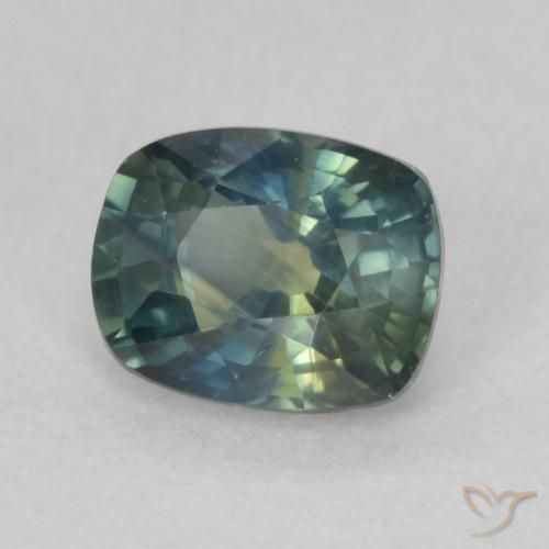 0.66 ct Multicolor Sapphire Stone, Natural Sapphire in Cushion-Cut Shape for Sale