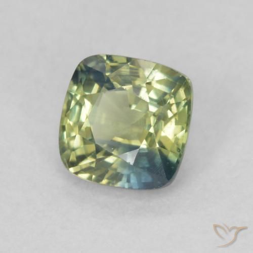 0.55 ct Multicolor Sapphire Stone, Natural Sapphire in Cushion-Cut Shape for Sale