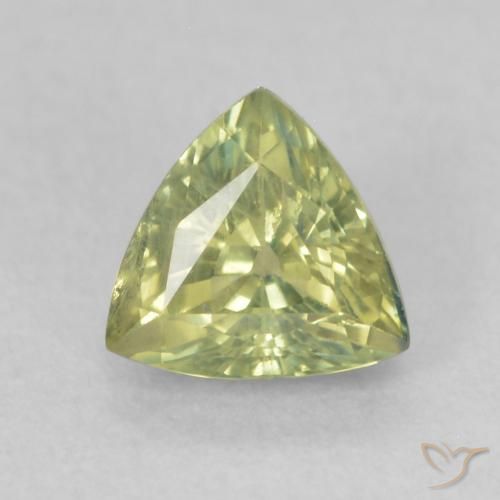 0.65ct Natural Medium Yellow Sapphire, Trillion, VS