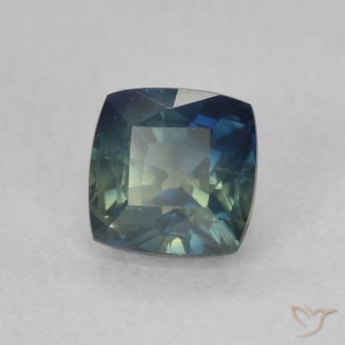 0.54 ct Multicolor Sapphire Stone, Natural Sapphire in Cushion-Cut Shape for Sale