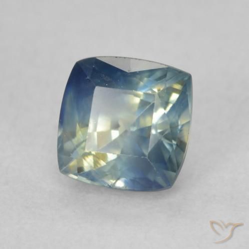 0.74 ct Multicolor Sapphire Stone, Natural Sapphire in Cushion-Cut Shape for Sale