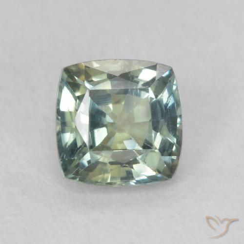 0.55ct Natural Yellowish Green Sapphire, Cushion, VS