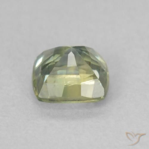 Sapphire Gemstone in 4.4 x 4.4 mm Size for Sale, Sapphire Stone in Yellowish Green Color