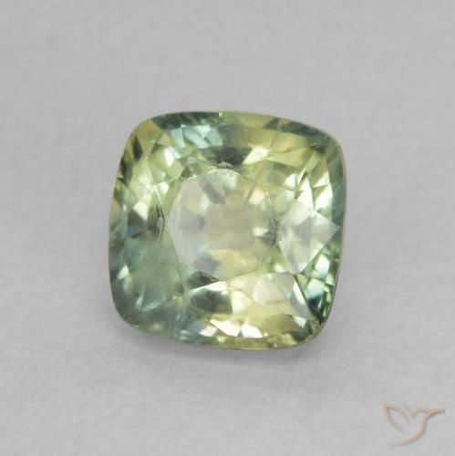 0.65 ct Multicolor Sapphire Stone, Natural Sapphire in Cushion-Cut Shape for Sale