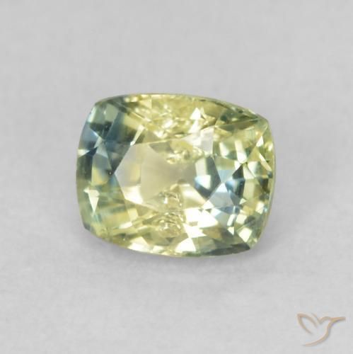 0.55 ct Multicolor Sapphire Stone, Natural Sapphire in Cushion-Cut Shape for Sale