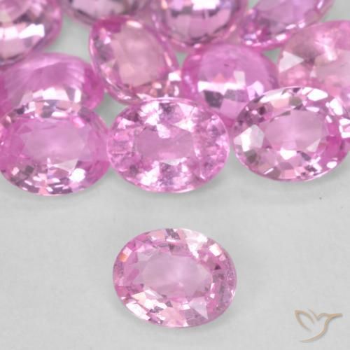 3.79 ctw Pink Sapphire Stones, Natural Sapphire in Oval Facet Shape for Sale