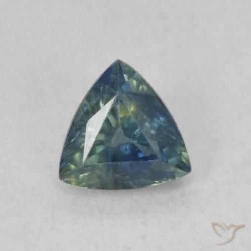 0.47ct Natural Teal Sapphire, Trillion, VS, Photo A