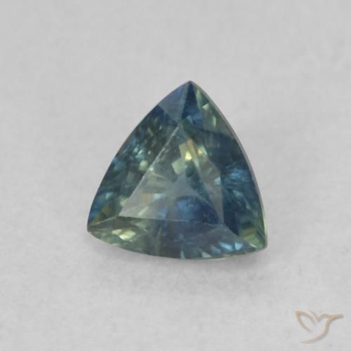 0.47 ct Multicolor Sapphire Stone, Natural Sapphire in Trillion Facet Shape for Sale