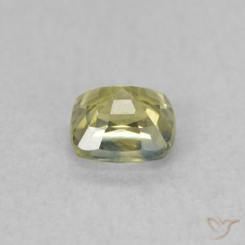 Sapphire Gemstone in 3.9 x 3.8 mm Size for Sale, Sapphire Stone in Light Yellow Color