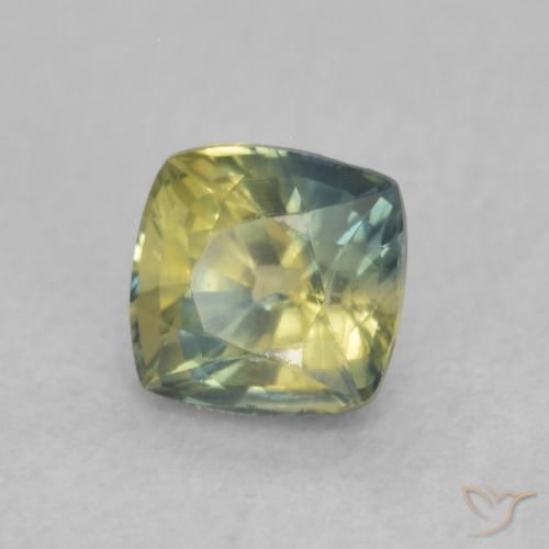 0.64 ct Multicolor Sapphire Stone, Natural Sapphire in Cushion-Cut Shape for Sale