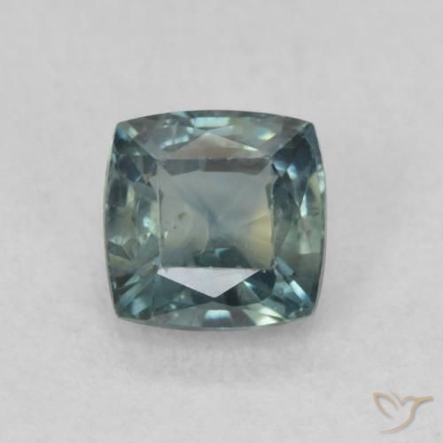 0.65ct Natural Bluish Green Sapphire, Cushion, VS