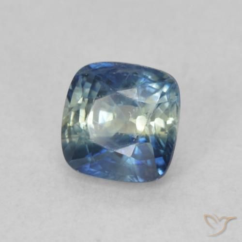 0.81 ct Multicolor Sapphire Stone, Natural Sapphire in Cushion-Cut Shape for Sale