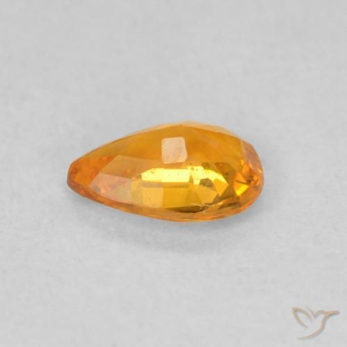 Sapphire Gemstone in 6 x 4 mm (calibrated) Size for Sale, Sapphire Stone in Bright Orange Color