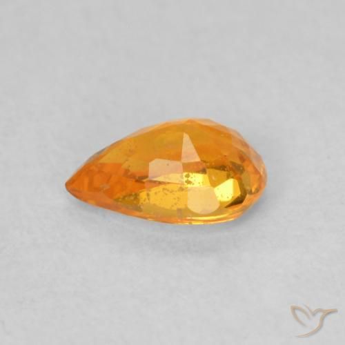 Sapphire Gemstone in 6 x 4 mm (calibrated) Size for Sale, Sapphire Stone in Apricot Orange Color