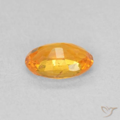 Sapphire Gemstone in 6 x 4 mm (calibrated) Size for Sale, Sapphire Stone in Bright Orange Color