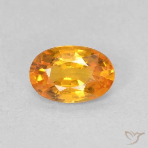 0.55ct Natural Bright Orange Sapphire, Oval, VS