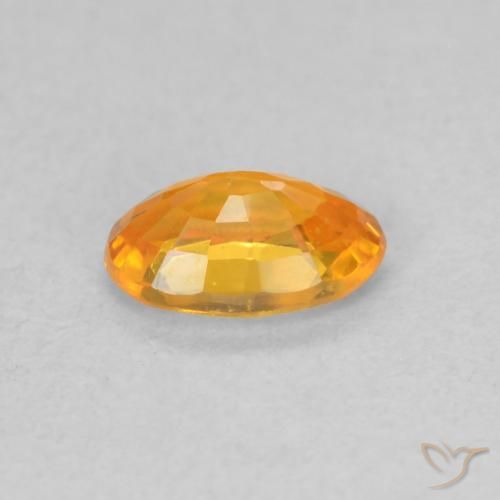 Sapphire Gemstone in 6 x 4 mm (calibrated) Size for Sale, Sapphire Stone in Bright Orange Color