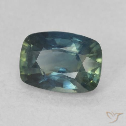 0.80 ct Multicolor Sapphire Stone, Natural Sapphire in Cushion-Cut Shape for Sale