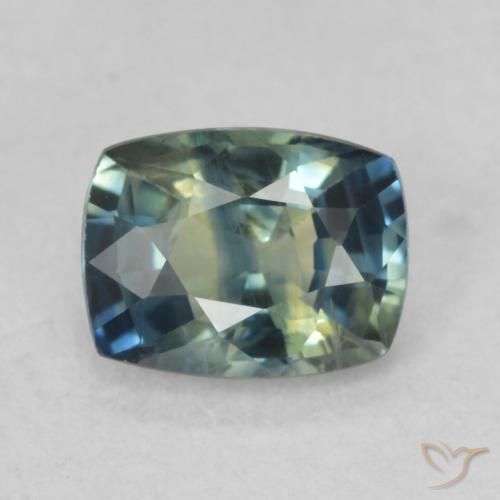0.88ct Natural Multicolor Sapphire, Cushion, VVS-VS