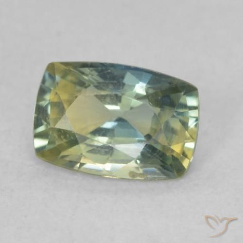 0.88 ct Multicolor Sapphire Stone, Natural Sapphire in Cushion-Cut Shape for Sale