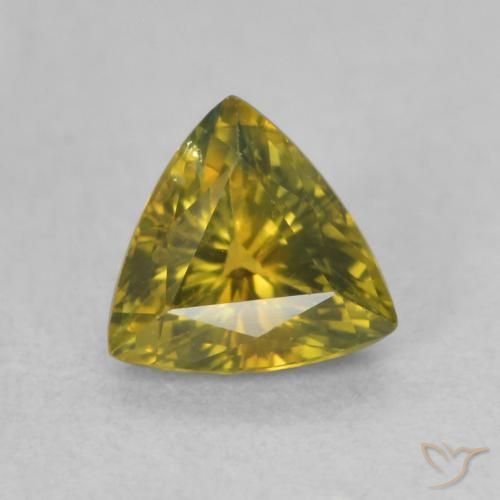 0.72ct Natural Forest Green Sapphire, Trillion, VVS-VS