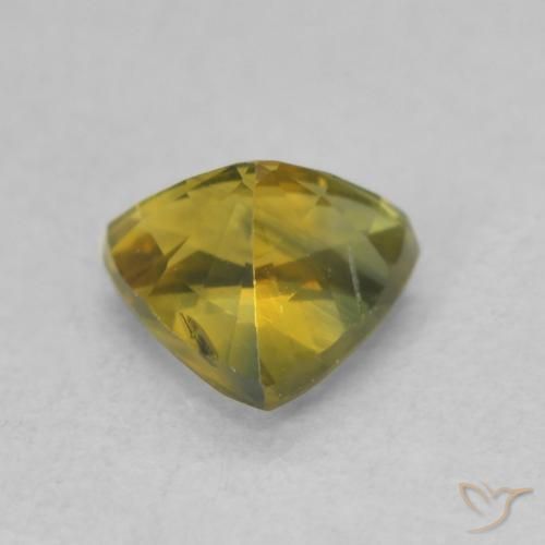 Sapphire Gemstone in 5.5 x 5.3 mm Size for Sale, Sapphire Stone in Forest Green Color