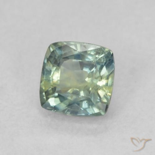 0.63 ct Multicolor Sapphire Stone, Natural Sapphire in Cushion-Cut Shape for Sale
