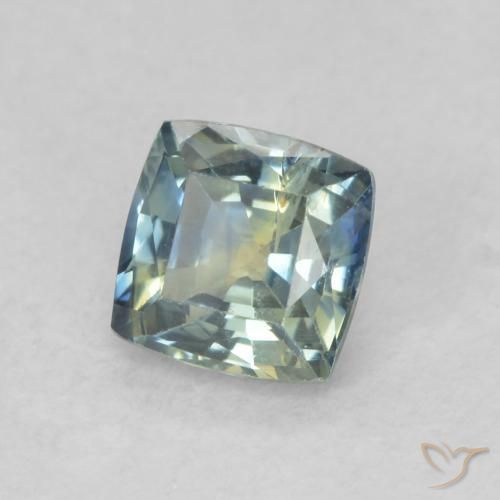 0.66 ct Multicolor Sapphire Stone, Natural Sapphire in Cushion-Cut Shape for Sale