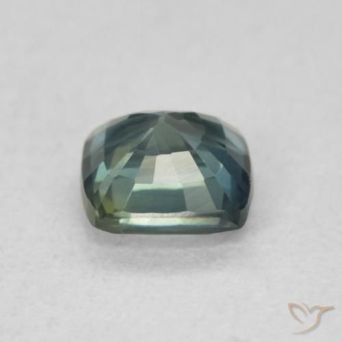 Sapphire Gemstone in 4.9 x 4.8 mm Size for Sale, Sapphire Stone in Medium Blue Green Color