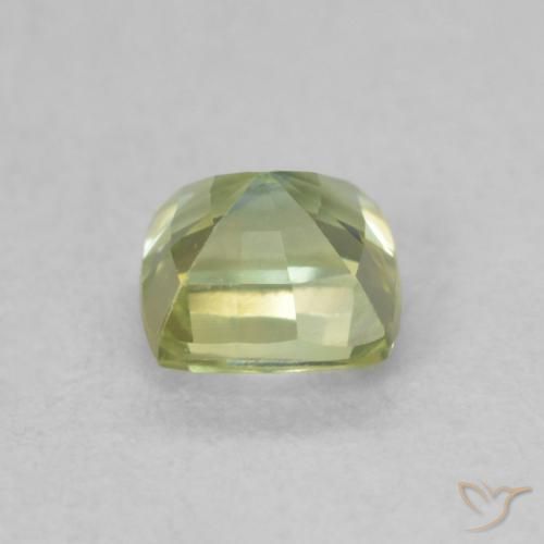 Sapphire Gemstone in 4.6 x 4.6 mm Size for Sale, Sapphire Stone in Olive Green Color