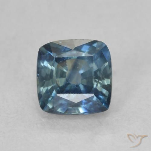 0.77ct Natural Blue Sapphire, Cushion, VVS-VS
