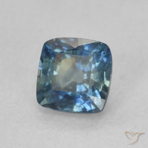 0.77 ct Blue Sapphire Stone, Natural Sapphire in Cushion-Cut Shape for Sale