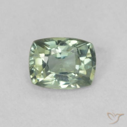 0.47ct Natural Light Forest Green Sapphire, Cushion, VVS-VS