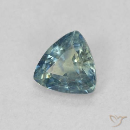 0.44 ct Multicolor Sapphire Stone, Natural Sapphire in Trillion Facet Shape for Sale
