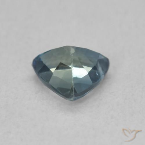 Sapphire Gemstone in 5.3 x 5.1 mm Size for Sale, Sapphire Stone in Bluish Green Color