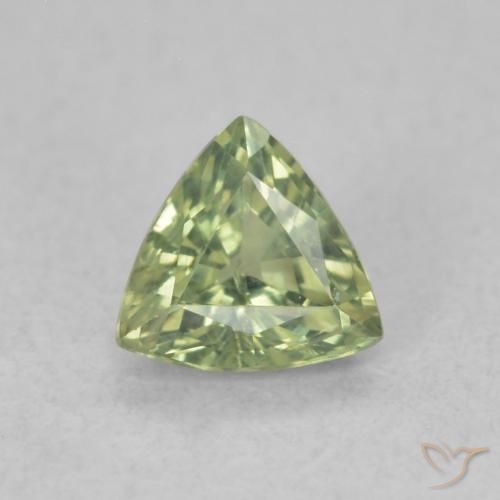 0.55ct Natural Warm Green Sapphire, Trillion, VS