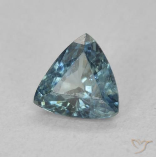 0.58 ct Multicolor Sapphire Stone, Natural Sapphire in Trillion Facet Shape for Sale